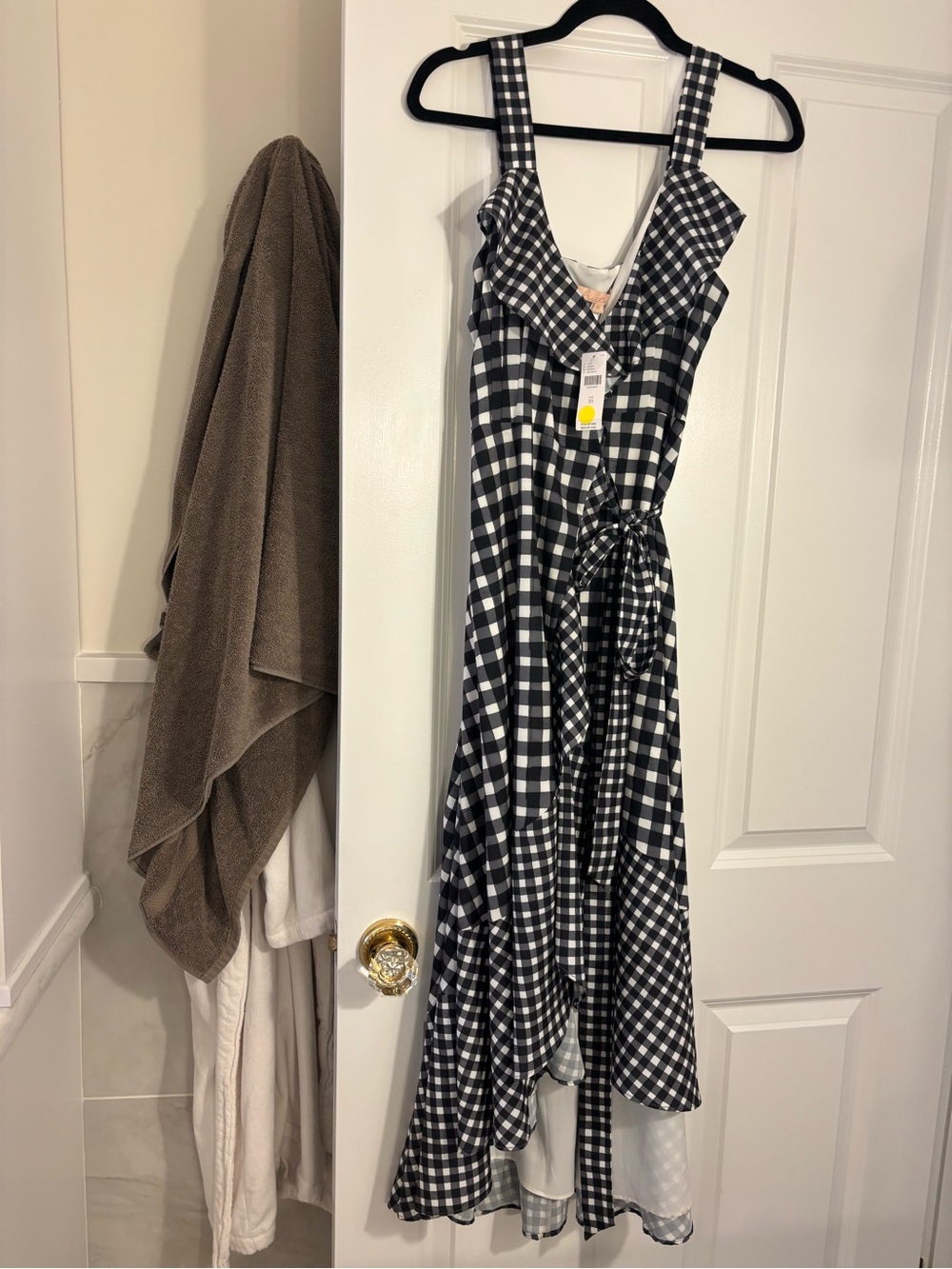Black white gingham Anthropologie dress - Picture 3 of 3